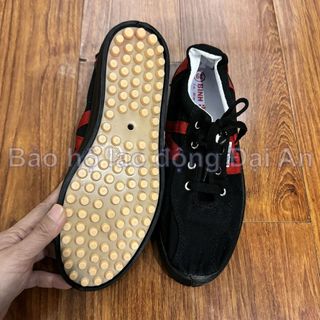 Giày bata Bình Minh đinh đen sọc đỏ