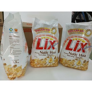   1 thùng  3 bịt 16.5kg Bột giặt Lix Extra hương nước hoa 5.5Kg 1bịt 