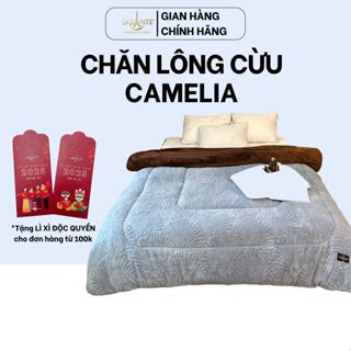 Chăn lông cừu mẫu mới Camelia Lasante 2 mặt lông cừu 2.1x2.5m rộng rãi, dày dặn