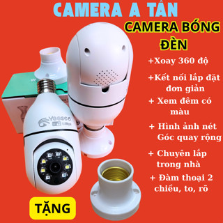 Camera wifi YOOSEE chui bóng đèn 1 mắt full HD xoay 360 độ,hỗ trợ hồng ngoại & flash màu quay đêm