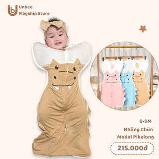  Nhộng chũn cho bé Unbee chất liệu Modal kháng khuẩn mềm mịn không bụi vải - Size 0-9M 
