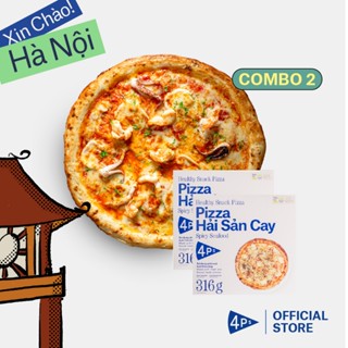 [Giao hoả tốc HCM và Hà Nội] Pizza 4P's Combo 2 Pizza Hải Sản Cay Đông Lạnh - 316G