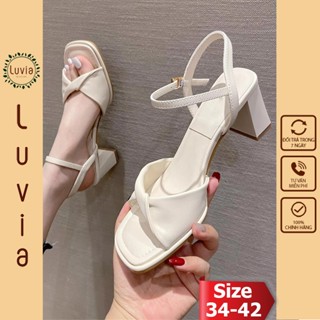 Giày cao gót 7 phân sandal quai xoắn dễ phối đồ Luvia 164CG