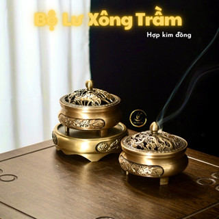 [Nhiều mẫu] Lư Xông Trầm Hương - Đỉnh Đốt Nhang Bằng Hợp Kim Đồng Thiết Kế Tinh Xảo Kèm Lót Bông Chống Cháy