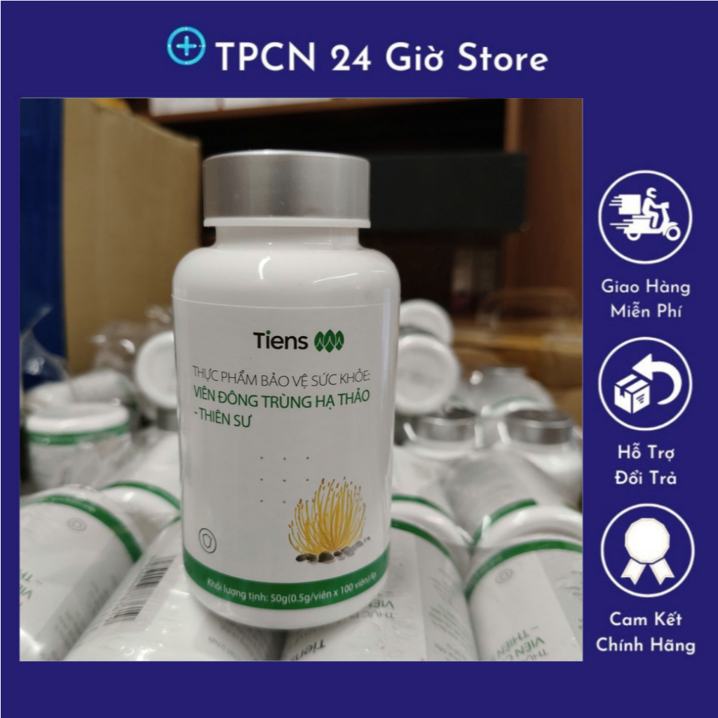 Viên uống Đông Trùng Hạ Thảo Tiens tăng cường chức năng gan, phổi , thận ( 100 viên/lọ)