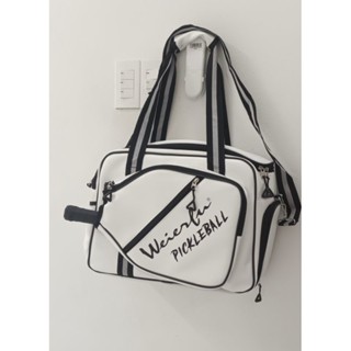 Túi da pickleball  cao cấp cực dày và đẹp.(nhieu ngăn có dây đeo vai tùy chỉnh ngắn dài.)