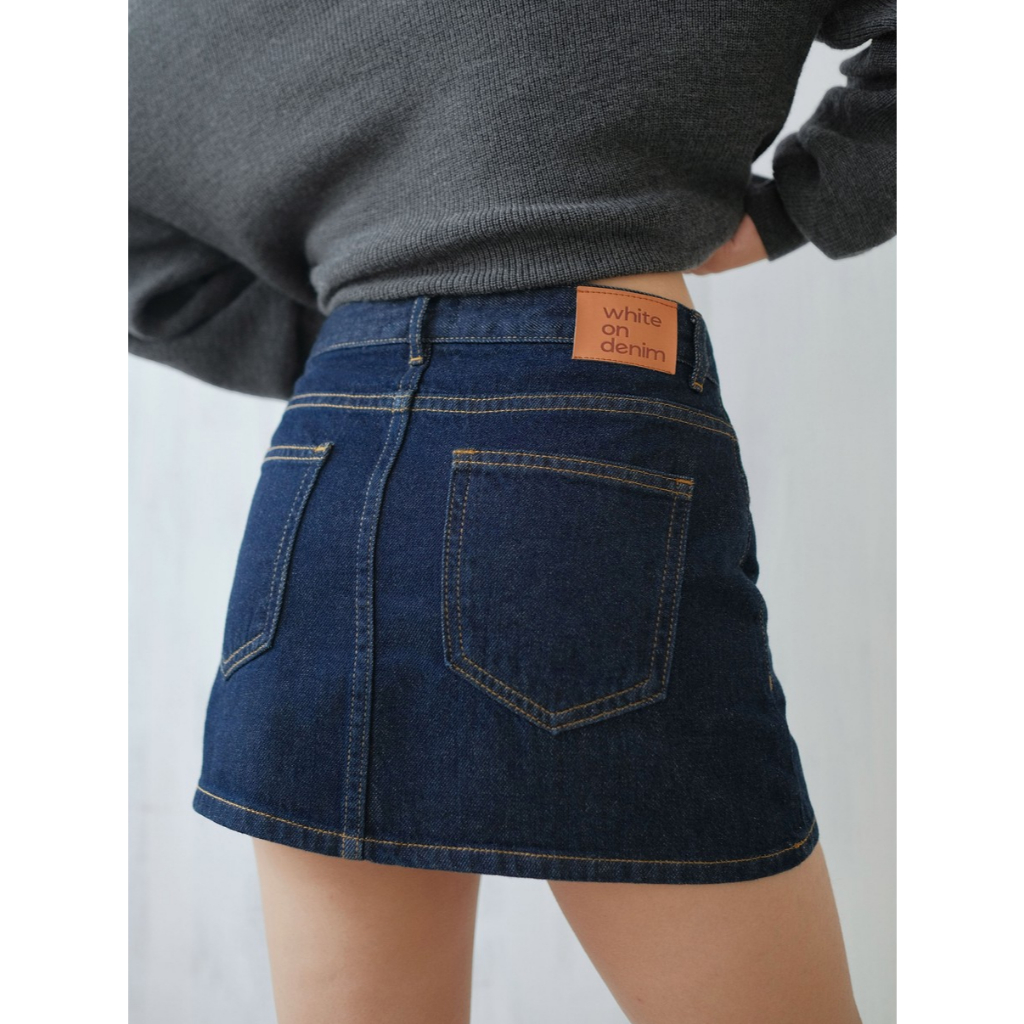 Chân Váy Jeans Ngắn Có Lót Trong | Denim Mini Skirt | White On Denim