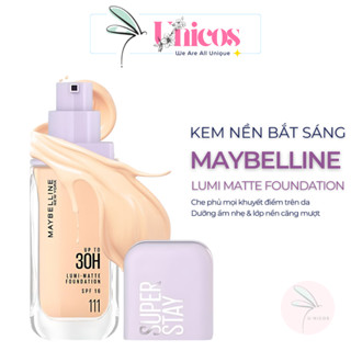 Kem Nền MAYBELLINE Super Stay Up To 30H Lumi Matte Foundation Bắt Sáng, Siêu Nhẹ Mặt 35ml