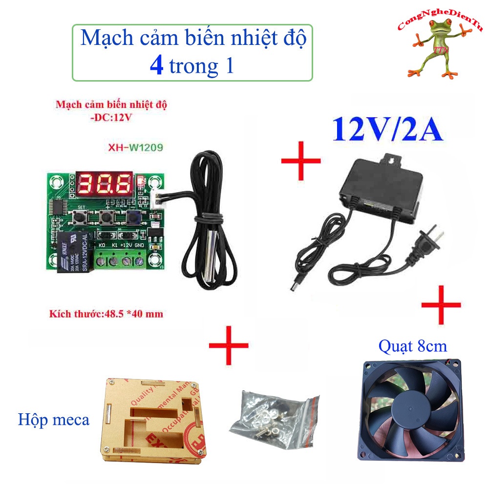 Combo 4 món mạch nhiệt độ làm máy ấp trứng