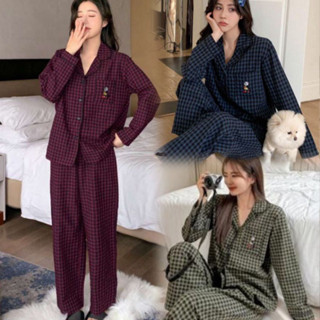 SÉT BỘ PYJAMA KẺ MICKEY TAY DÀI QUẦN DÀI SIU HÓT 2025