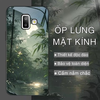 Ốp Lưng SAMSUNG GALAXY J6, J6 PLUS Mặt kính sáng bóng, cao cấp Họa tiết phong cảnh
