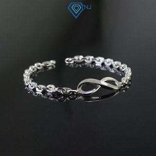  Lắc tay bạc nam mắt xích hình vô cực đơn giản LTA0148 - Trang Sức TNJ 