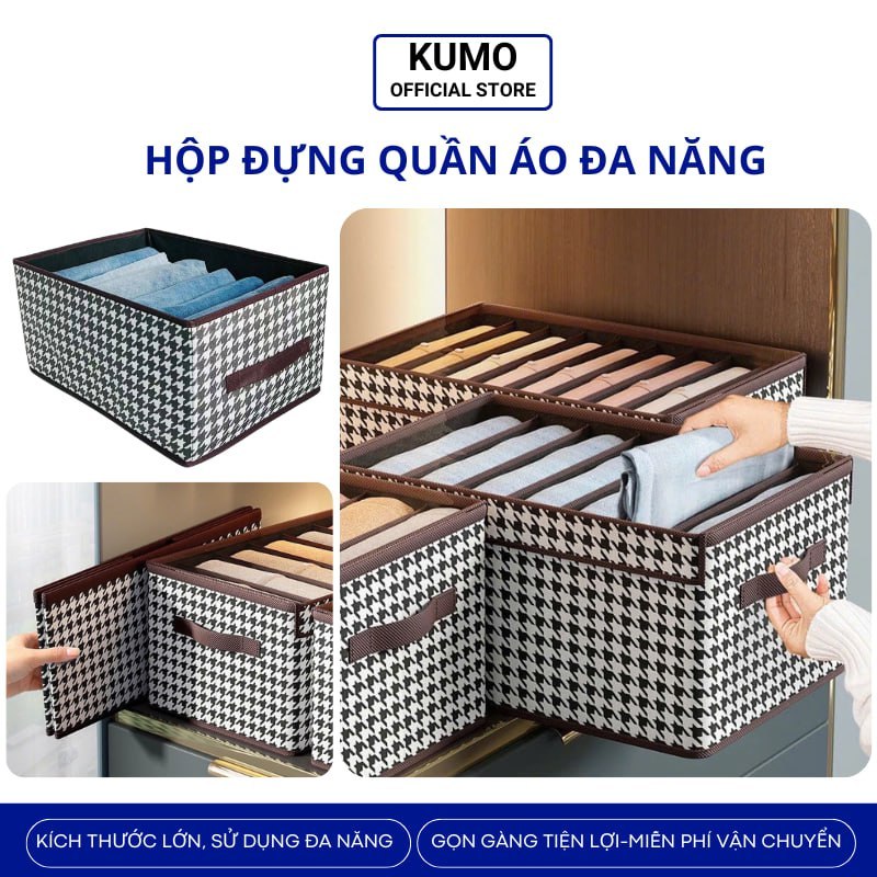 Hộp Đựng Quần Áo Kumo Giỏ Đựng Quần Jean Áo Sơ Mi Sắp Xếp Gọn Gàng