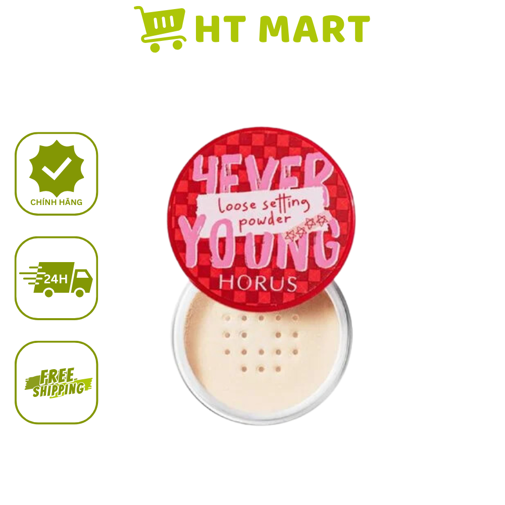 Phấn phủ Horus 7g 4Everyoung Loose Setting Powder - giúp giữ nền, kiềm dầu ráo mịn