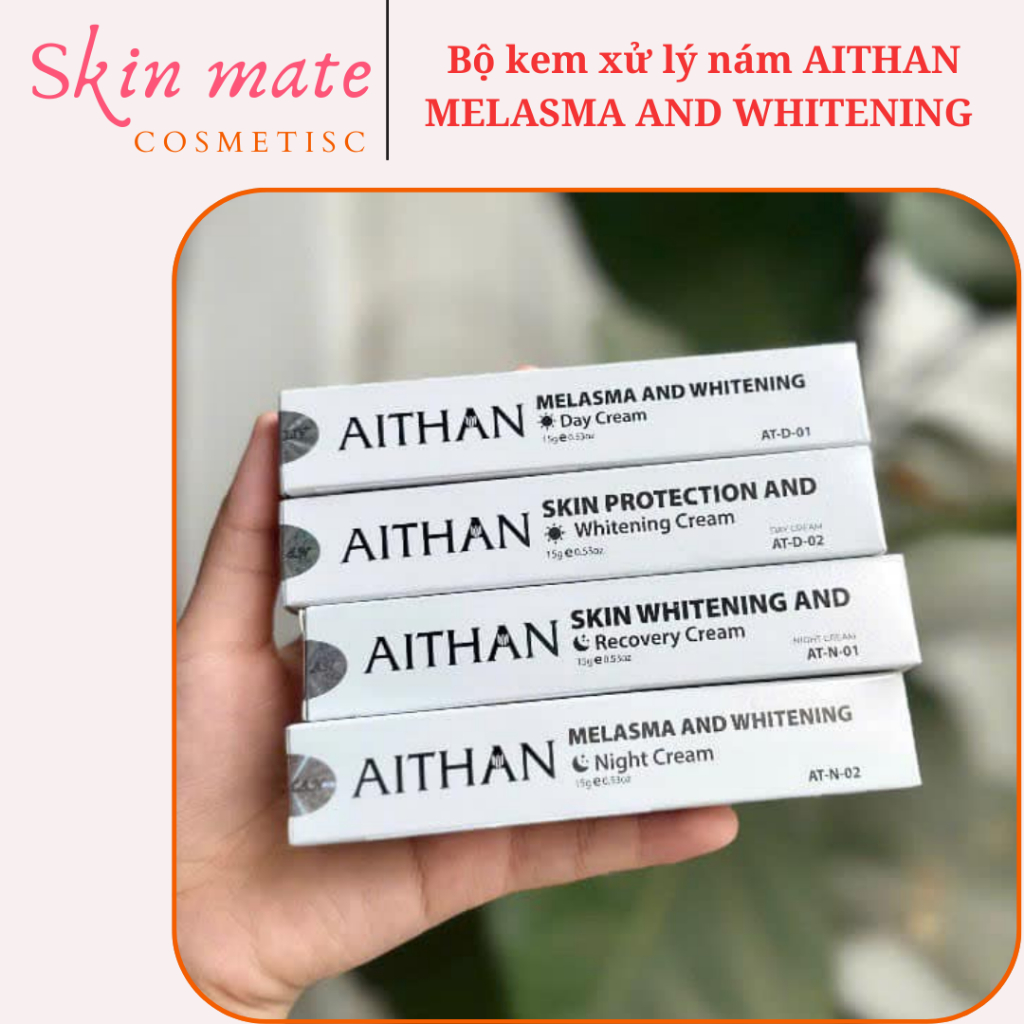 Bộ kem xử lý nám chuyển sâu AITHAN MELASMA AND WHITENING set 4 món
