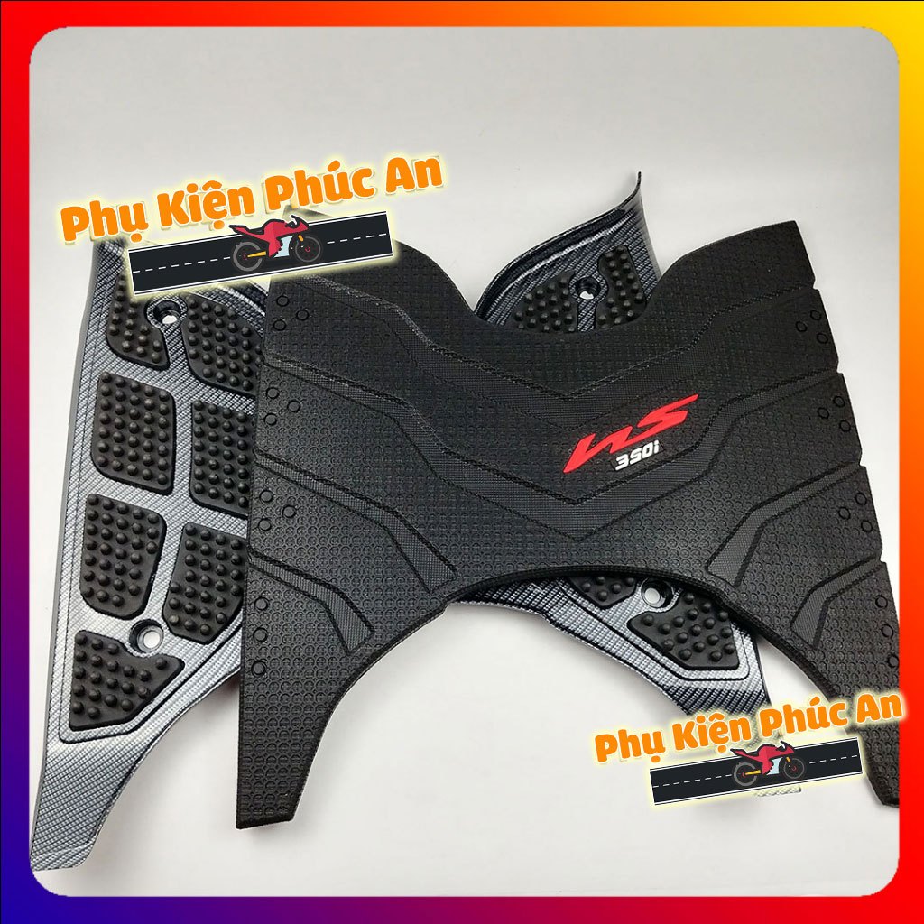 Thảm lót sàn CARBON, CAO SU xe Sh 350i gác để chân trước Sh350 Sh350i 350 năm 2022 2023 2024 2025