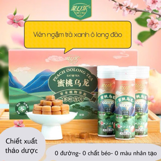Hộp 3 lọ kẹo ngậm tinh chất trà xanh ô long thơm miệng, viên ngậm trà xanh ô long mix vị
