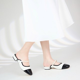 Dép Sục Nữ MWC 8478 - Dép Sục Nữ Chất Liệu Da Tổng Hợp Phối Dây Khoá Kim Loại Sang Chảnh