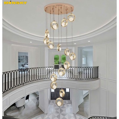 Đèn thả chùm MONSKSY CIALE thông tầng hiện đại trang trí nội thất sang trọng, cao cấp dùng bóng LED