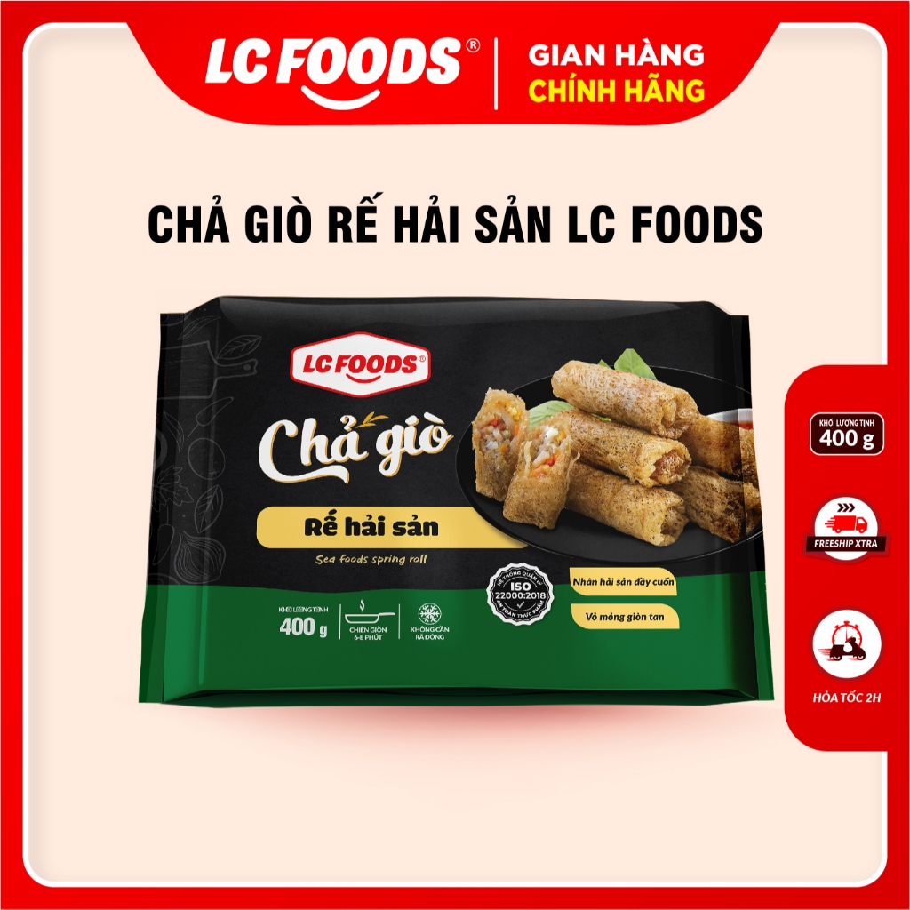 Chả Giò Rế Hải Sản LC FOODS 400g - Thơm Ngon Giòn Rụm