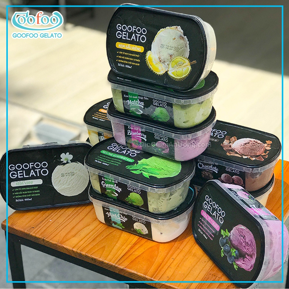Kem hộp Goofoo Gelato 1 lít