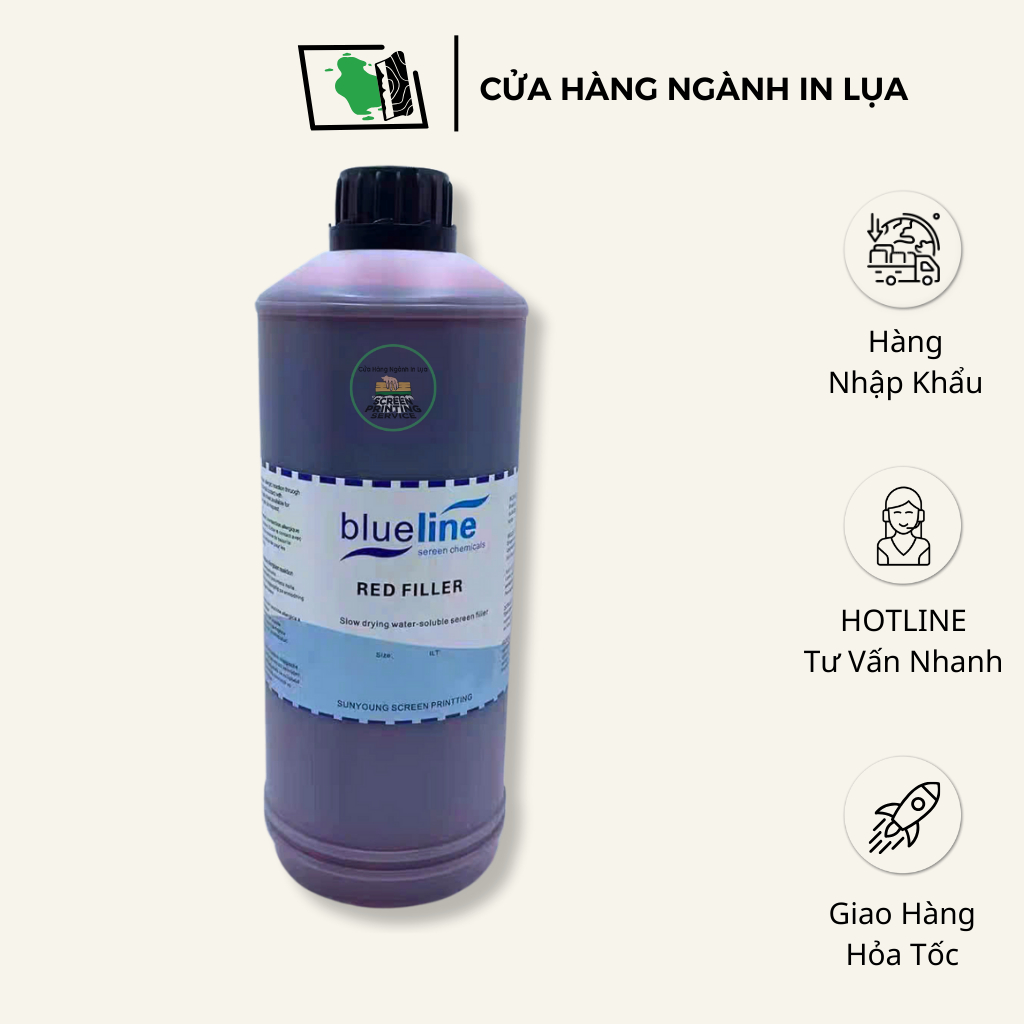 Keo đỏ dán viền khung in lụa, keo đỏ phụ bìa in lụa Red Filler