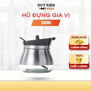 [LOẠI DÀY] Bình Đựng Dầu Ăn, Nước Tương Bằng Thủy Tinh Có Vạch Chia Thể Tích, Ốp Bình Bằng INOX Dày Chắc, Tiện Lợi
