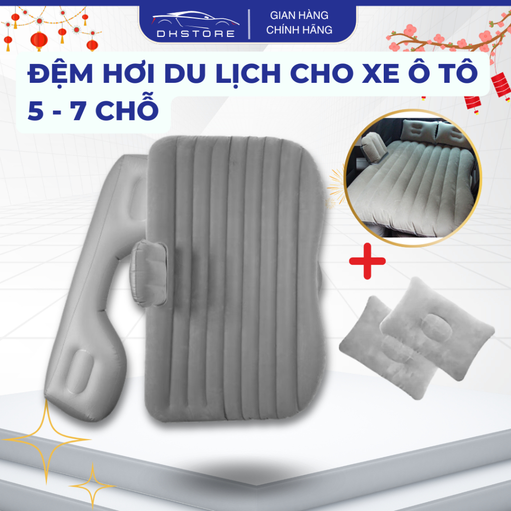 Đệm Hơi Du Lịch Dành Cho Xe 4 - 7 Chỗ Chất Nhung Mềm Mại