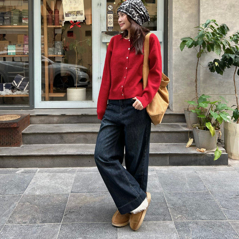 Quần jeans ống rộng bò nữ cạp lưng cao màu xanh đen be chất không co giãn gấu bản to bigsize phong cách Hàn Quốc Meisy | BigBuy360 - bigbuy360.vn