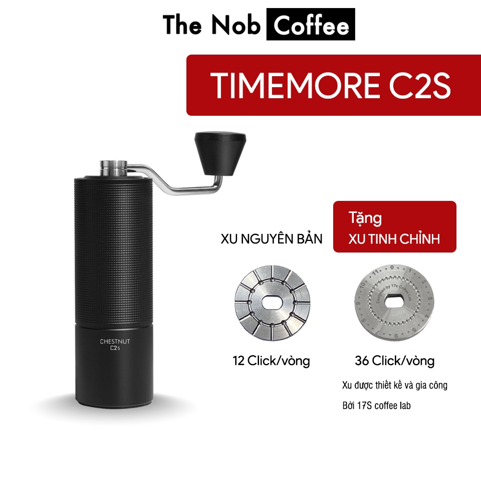 [BH 1 năm] Bộ sản phẩm máy xay cà phê cầm tay Timemore C2 / Timemore C2S
