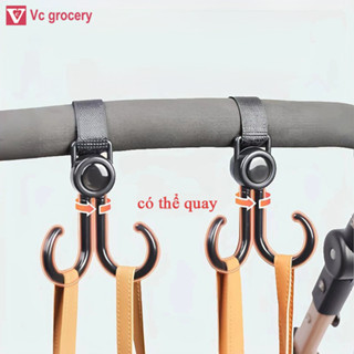  SET 3 Móc Treo Đồ Đa Năng Khóa Dán Xoay 360 Độ Gắn Xe Đẩy Xe Đạp Chống Rơi Tiện Dụng - Móc Treo Xe ÔTô 