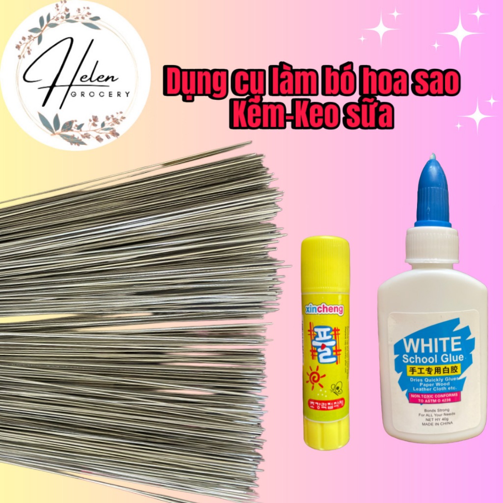 Kẽm Inox và Keo Sữa dùng lầm bó hoa sao xinh xắn