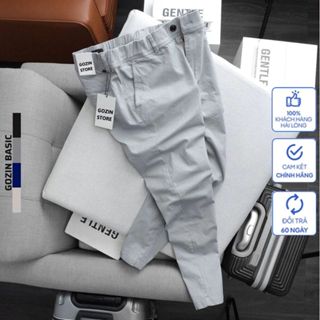 Quần dài kaki Nam GOZIN BASIC cao cấp ống côn chất kaki cotton co giãn, quần kaki nam -JA20