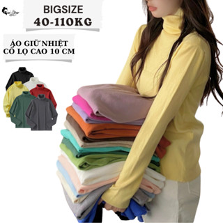 50-110Kg Áo Thun Cổ Lọ Bigsize Cổ Cao 10p Tay Dài - Áo Giữ Nhiệt - Chống Nắng - Giữ Ấm- MÃ 25
