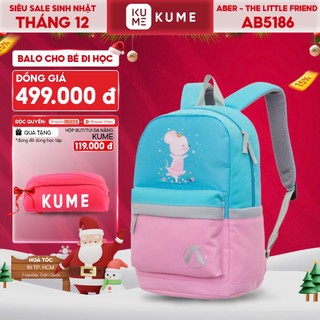 Balo Trẻ Em TUBALO - ABER AB5186 Màu Hồng Phối Xanh Siêu Dễ Thương, Siêu Nhẹ Cho Bé Đi Học, Đi Chơi