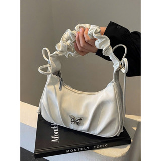  Túi xách nữ kẹp nách đeo chéo quai rúm nơ chất da nhung kèm mác nơ TXN069 