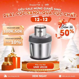 Máy xay thịt, đánh ruốc Unie UE226, 2 cối to,dung tích 2.5L, thiết kế 4 lưỡi dao sắc bén, Bảo hành 12 tháng
