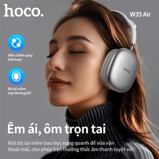 Tai Nghe Chụp Tai Hoco W35 Air, Bluetooth V5.3, Kiểu Dáng Sang Trọng, Chống Ồn, Chống Thấm Nước, Pin Siêu Trâu 45h