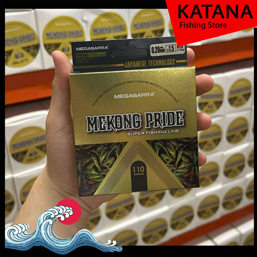 [Katana Fishing] Cước Câu Cá MEGABARRA  Nylon Mekong Pride Cuộn Dài 110m