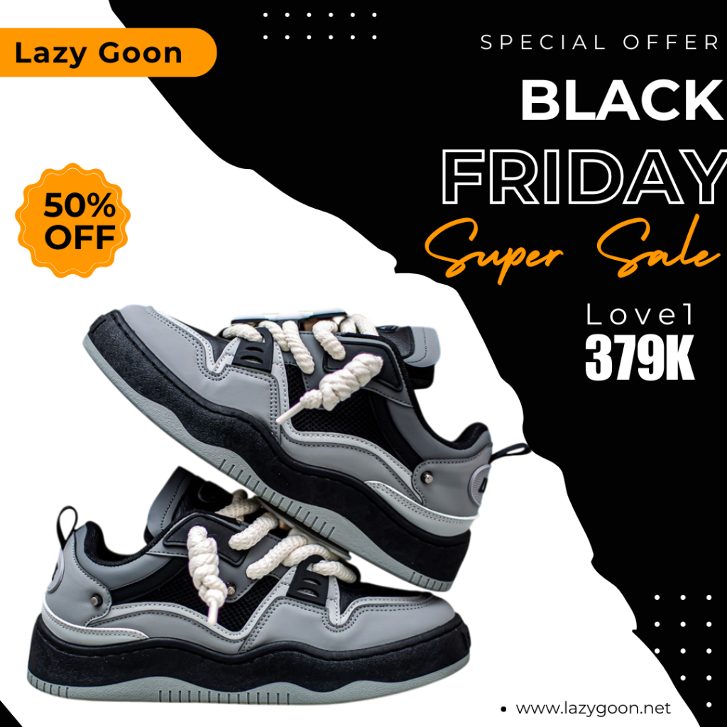 Giày Thể Thao Sneaker nam nữ Cat & Sofa đen phiên bản LOVE phong cách Hàn Quốc