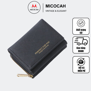 Ví Nữ Mini Cầm Tay PERFECT FOR YOU Đựng Tiền Gập 3 Nhỏ Gọn Nhiều Ngăn Da Xước PFY04