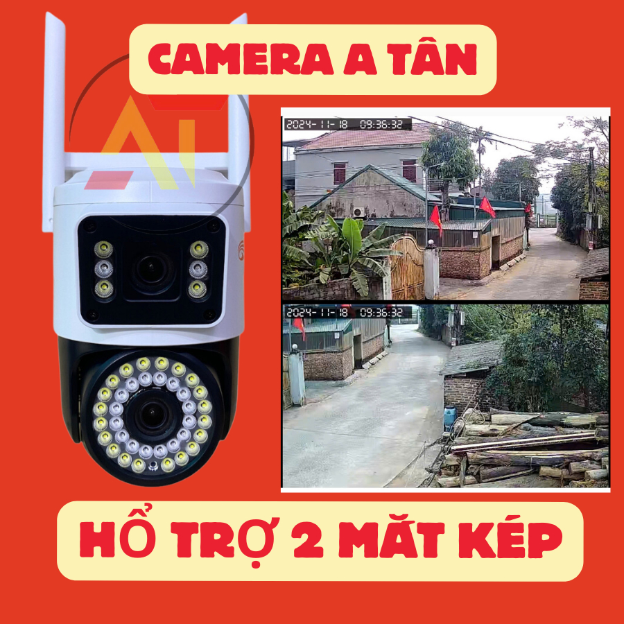 Camera Yoosee Wifi Ngoài Trời 2 Mắt  Xem cùng Lúc , Góc Rộng, Đàm Thoại, Chống Nước