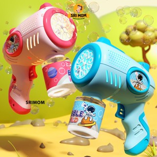  Đồ Chơi Súng bắn bong bóng xà phòng phi hành gia 10 nòng nhựa ABS có đèn LED thế hệ mới LOẠI LỚN an toàn cho bé 