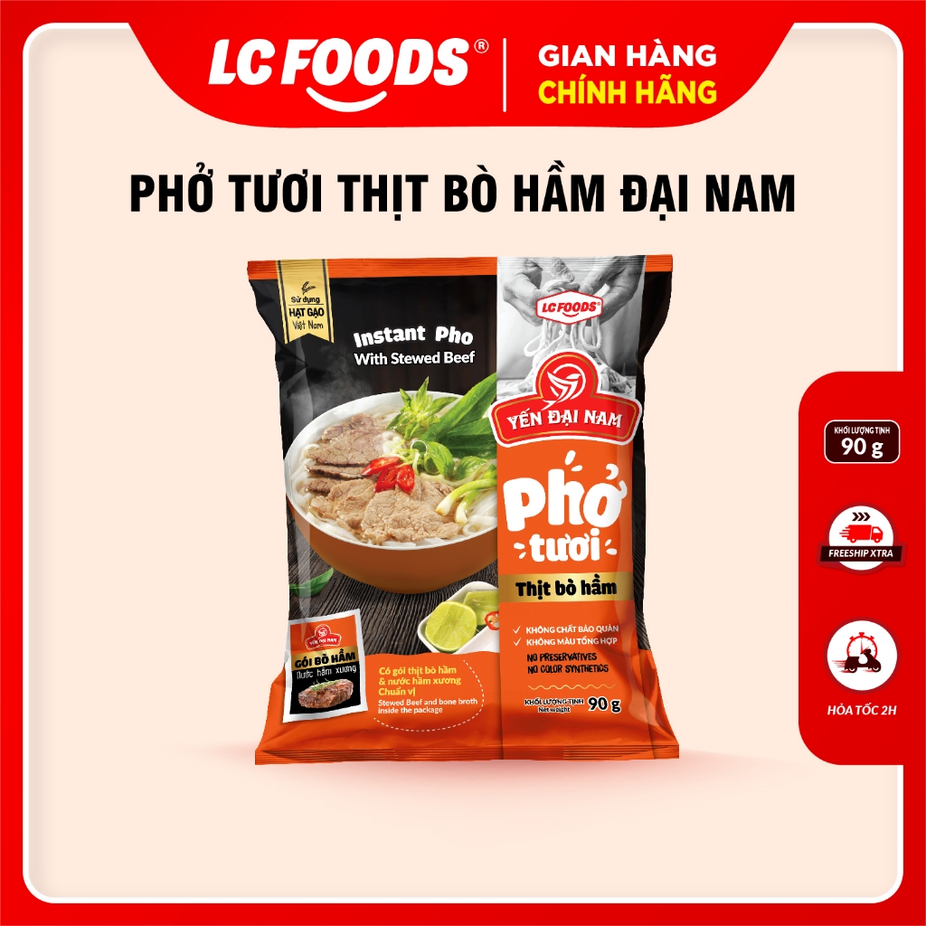 Phở Tươi Thịt Bò Hầm ĐẠI NAM 90g