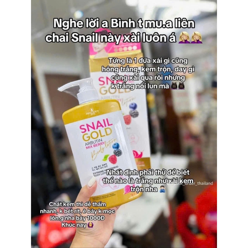 Sữa Dưỡng Thể Trắng Da Snail Gold 500ml