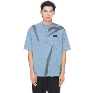 Áo thun nam tay ngắn may đắp vải washed - BEUTER Grey Stone Wrinkled T-Shirt