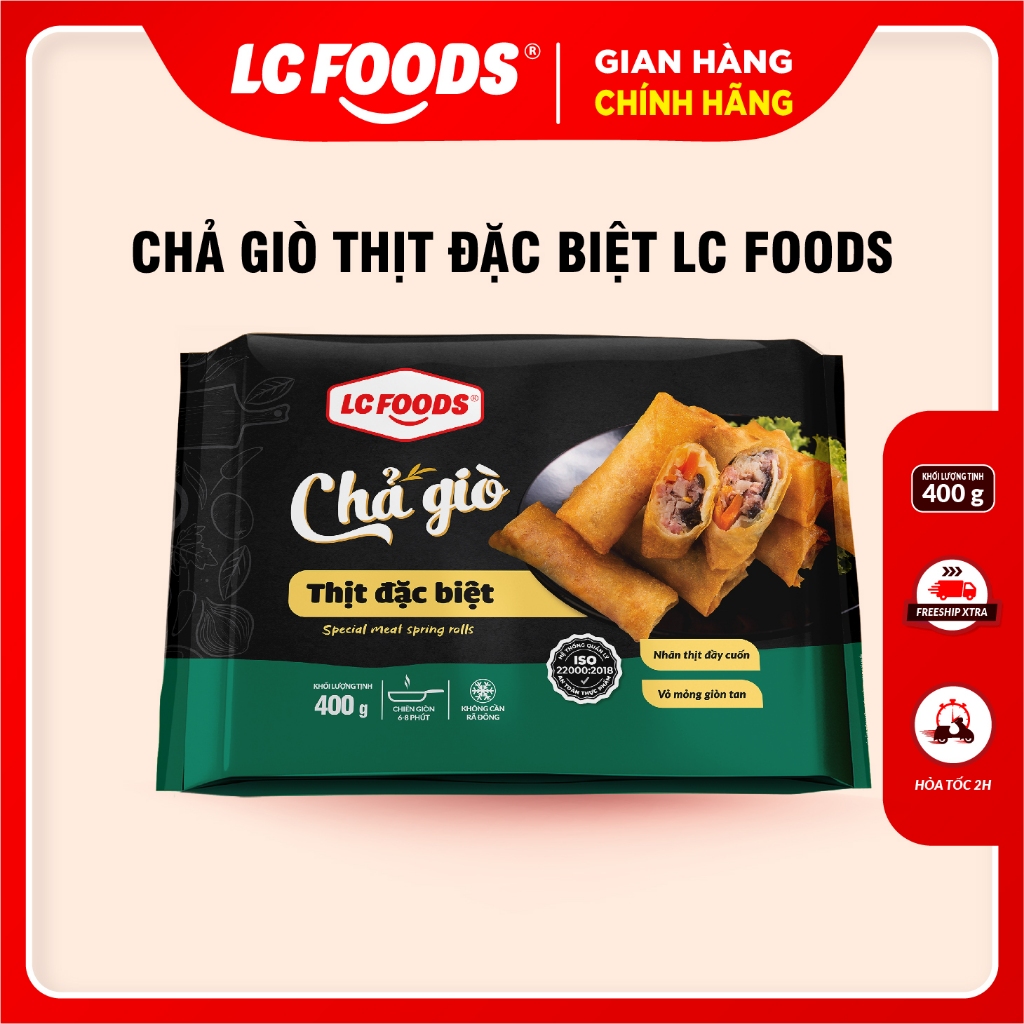 Chả Giò Thịt Đặc Biệt LC FOODS 400g Tươi Ngon Hấp Dẫn