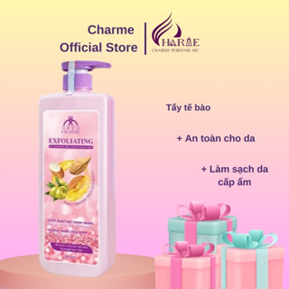 Sữa Tắm Tẩy Tế Bào Da Chết Charme Exfoliating dưỡng trắng da mềm mịn sạch sâu hương thơm nước hoa 900ml
