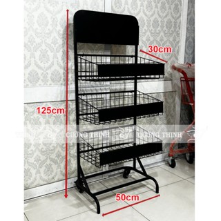 Kệ giỏ mỳ 3 tầng, kệ trưng bày sản phẩm