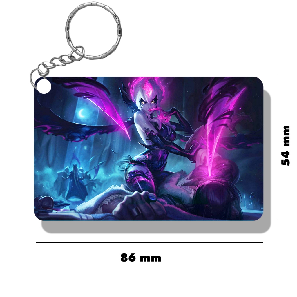 Móc Khóa Skin Tướng Evelynn in trên Card nhựa PVC cứng cáp bền màu